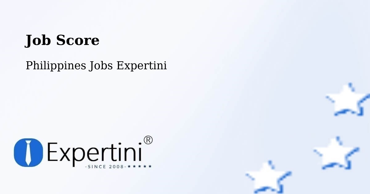 Job Score & Job Description Score Tool – Lapi - Philippines Jobs Expertini
